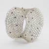 Crochet Bracelet, Garnets & Pearls