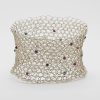 Crochet Bracelet, Garnets & Pearls - Image 2