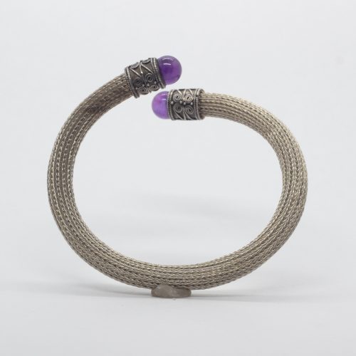 Mesh Bracelet Cuff, Amethyst - Image 2