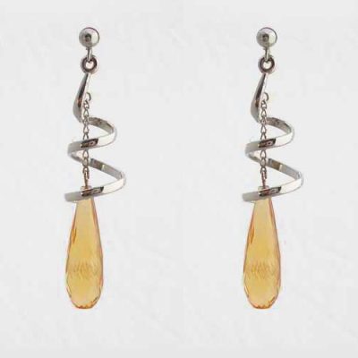 Earrings WG Citrine
