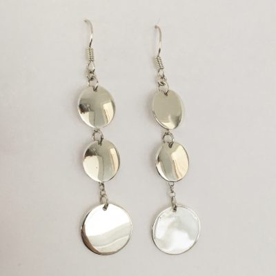 Earrings Silver Disks
