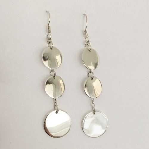 Earrings Silver Disks