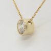0.55ct SI G/H Diamond Bezel Solitaire Necklace, 10k Yellow Gold 16" - Image 4