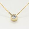0.55ct SI G/H Diamond Bezel Solitaire Necklace, 10k Yellow Gold 16" - Image 2