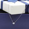 0.25ct SI G/H Lab Diamond Bezel Solitaire Necklace, 10k White Gold 16" - Image 4