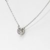 0.25ct SI G/H Lab Diamond Bezel Solitaire Necklace, 10k White Gold 16" - Image 2