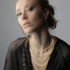Reversible gold stick necklace 14k gold, with 10k yg chain - Image 7