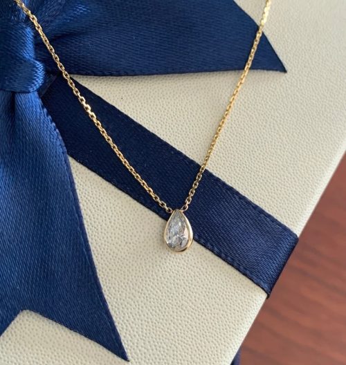 0.3ct Diamond SI G/H Necklace, 10K Yellow Gold 16" Cable Chain - Image 3