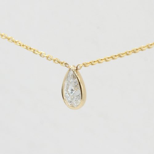 0.3ct Diamond SI G/H Necklace, 10K Yellow Gold 16" Cable Chain - Image 4