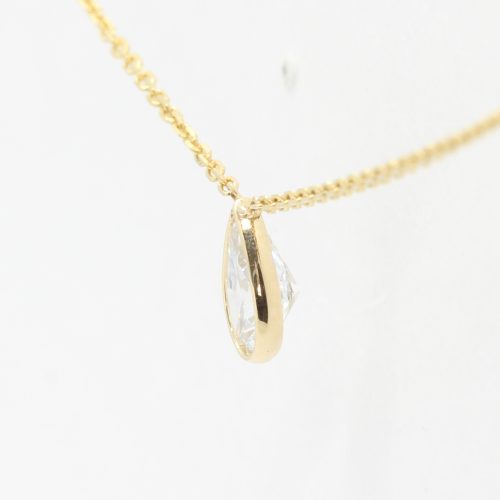 0.3ct Diamond SI G/H Necklace, 10K Yellow Gold 16" Cable Chain - Image 5