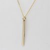 Reversible gold stick necklace 14k gold, with 10k yg chain - Image 5