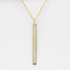Reversible gold stick necklace 14k gold, with 10k yg chain