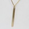 Reversible gold stick necklace 14k gold, with 10k yg chain - Image 3